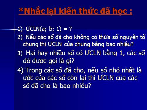 Các bài Luyện tập