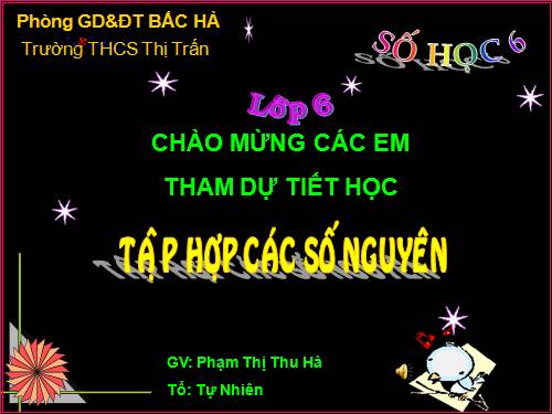 Chương II. §2. Tập hợp các số nguyên