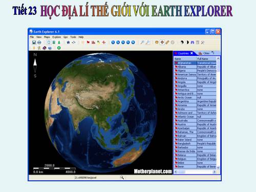 học địa lý thế giới với Earth Explorer 6.0