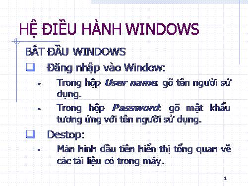 Một số thao tác với Window