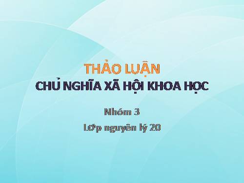 PP về thời kỳ quá độ lên chủ nghĩa xã hội