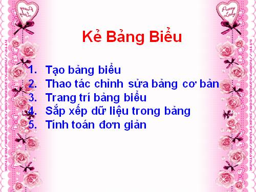 Kẻ bảng biểu