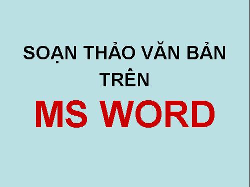 Tự học MS-Word