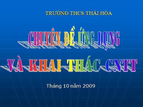 Hội thảo ứng dungj CNTT trong dạy học