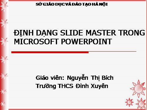 Tạo Slide Master trong Powerpoint