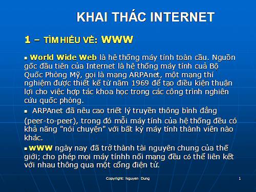 Khai thác Internet