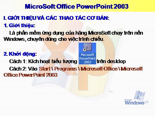 GIÁO TRÌNH POWER POINT (kèm theo giáo trình ở TV giáo án)