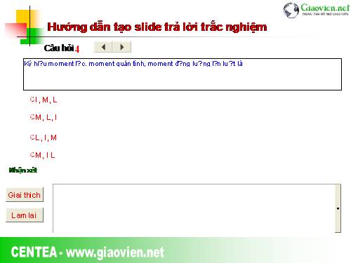 Huong dan lam slide trac nghiem
