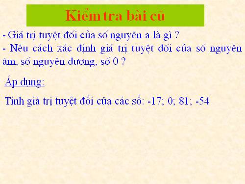 Chương II. §4. Cộng hai số nguyên cùng dấu