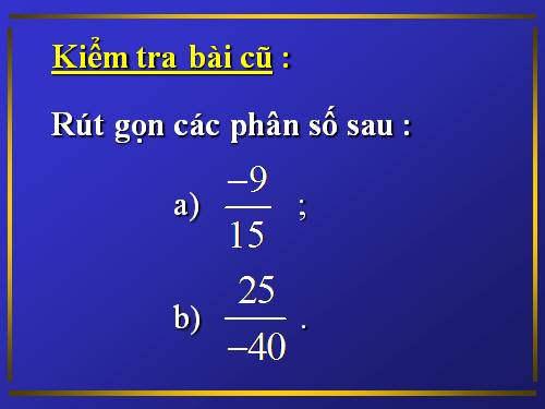 Chương III. §5. Quy đồng mẫu nhiều phân số