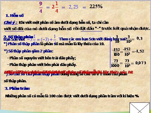 Chương III. §13. Hỗn số. Số thập phân. Phần trăm