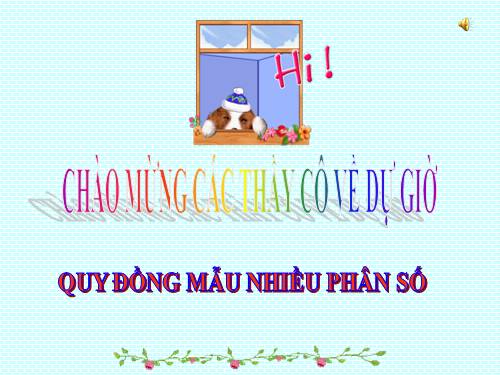 Chương III. §5. Quy đồng mẫu nhiều phân số