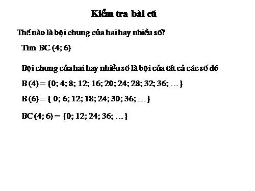 Chương I. §18. Bội chung nhỏ nhất