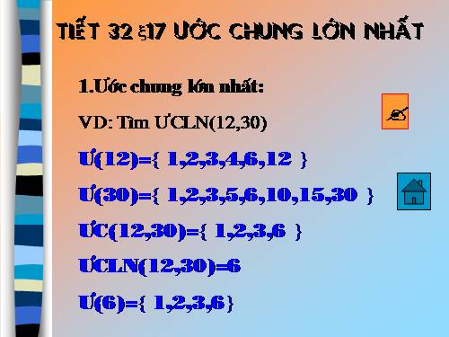 Chương I. §17. Ước chung lớn nhất