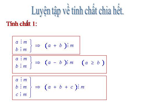 Các bài Luyện tập