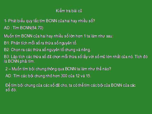 Các bài Luyện tập