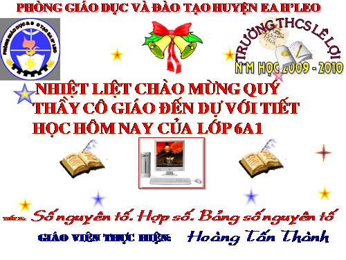 Chương I. §14. Số nguyên tố. Hợp số. Bảng số nguyên tố