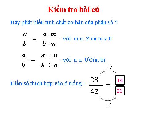 Chương III. §4. Rút gọn phân số