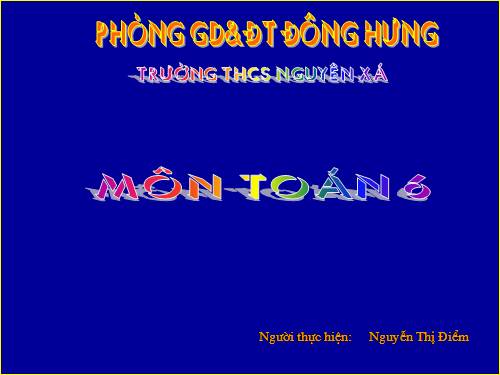 Chương II. §3. Thứ tự trong tập hợp các số nguyên