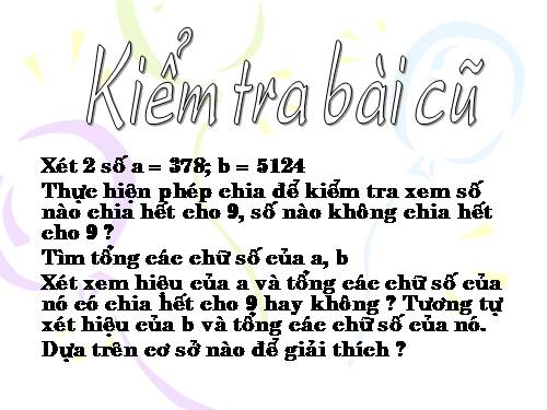 Chương I. §12. Dấu hiệu chia hết cho 3, cho 9