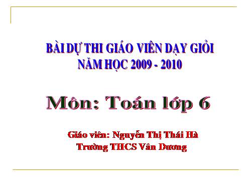 Chương II. §3. Thứ tự trong tập hợp các số nguyên