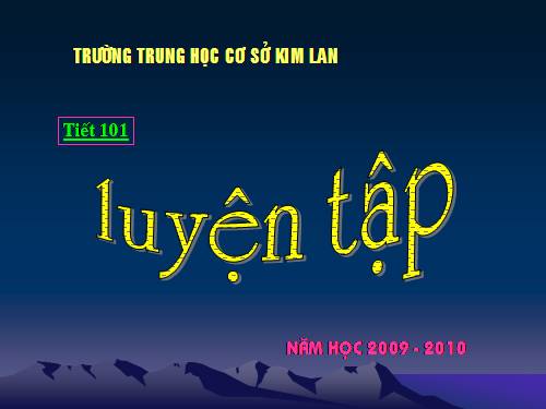 Các bài Luyện tập