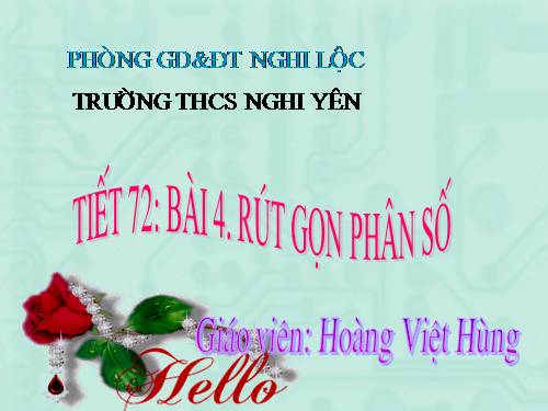 Chương III. §4. Rút gọn phân số