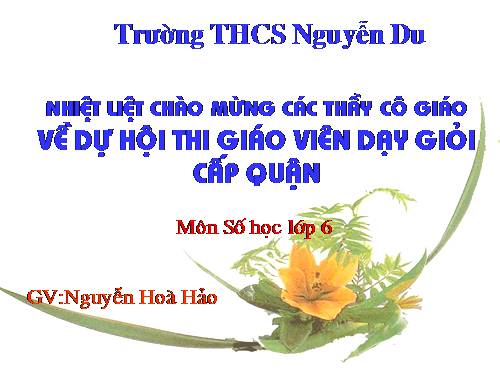 Chương II. §5. Cộng hai số nguyên khác dấu