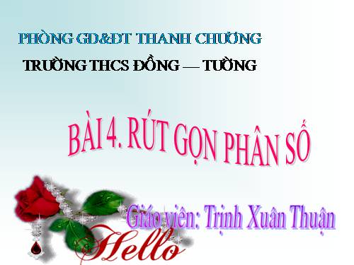 Chương III. §4. Rút gọn phân số