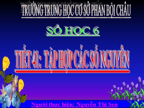 Chương II. §2. Tập hợp các số nguyên