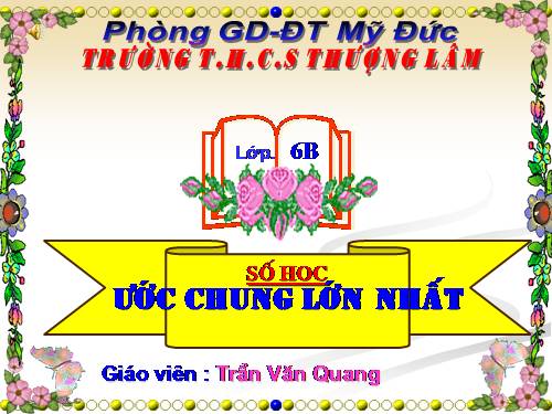 Chương I. §17. Ước chung lớn nhất