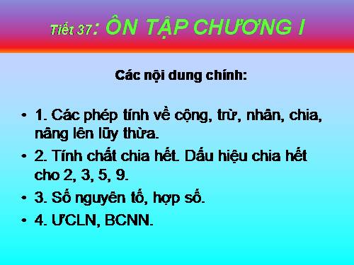 Ôn tập Chương I. Ôn tập và bổ túc về số tự nhiên