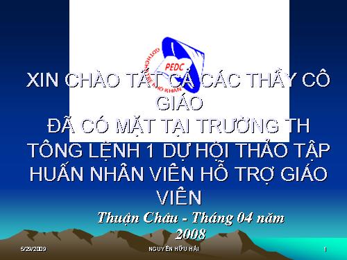 Bài giảng về NVHTGV tiểu học