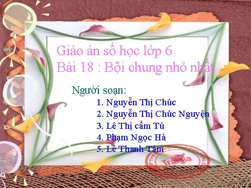 Chương I. §18. Bội chung nhỏ nhất