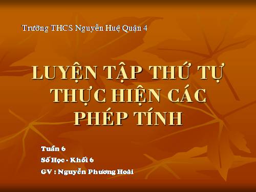 Các bài Luyện tập