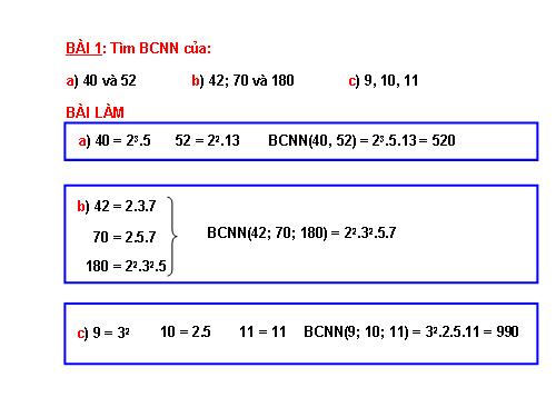 Các bài Luyện tập