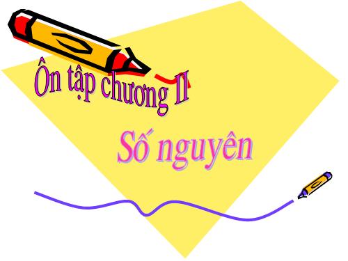 Ôn tập Chương II. Số nguyên