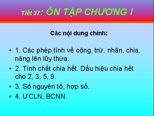 Ôn tập Chương I. Ôn tập và bổ túc về số tự nhiên