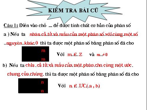 Chương III. §4. Rút gọn phân số