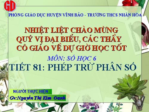 Chương III. §9. Phép trừ phân số