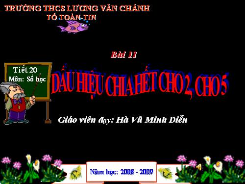 Chương I. §11. Dấu hiệu chia hết cho 2, cho 5