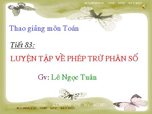 Các bài Luyện tập