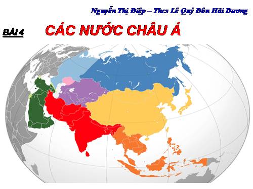 Bài 4. Các nước châu Á