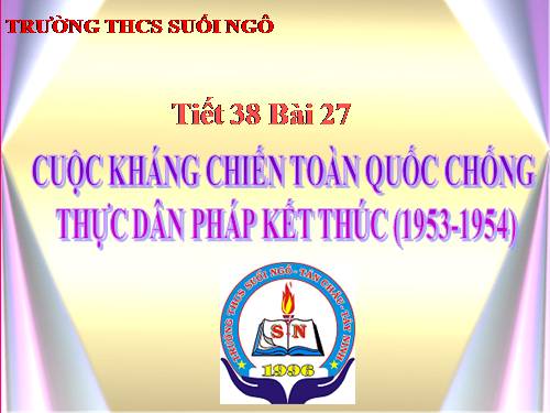 Bài 27. Cuộc kháng chiến toàn quốc chống thực dân Pháp xâm lược kết thúc (1953 - 1954)