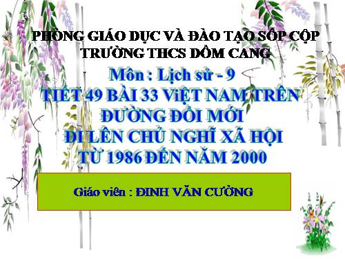 Bài 33. Việt Nam trên đường đổi mới đi lên chủ nghĩa xã hội (từ năm 1986 đến năm 2000)