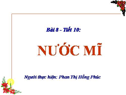 Bài 8. Nước Mĩ