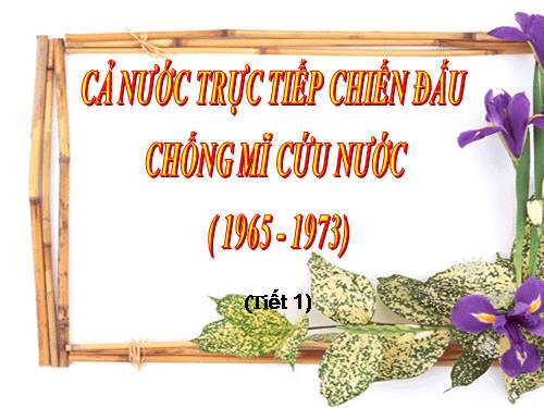 Bài 29. Cả nước trực tiếp chiến đấu chống Mĩ, cứu nước (1965 -1973)