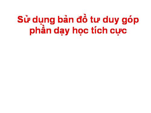 BẢN ĐỒ TƯ DUY