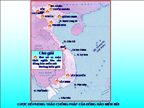 Lược đồ phong trào chống Pháp của nhân dân miền núi