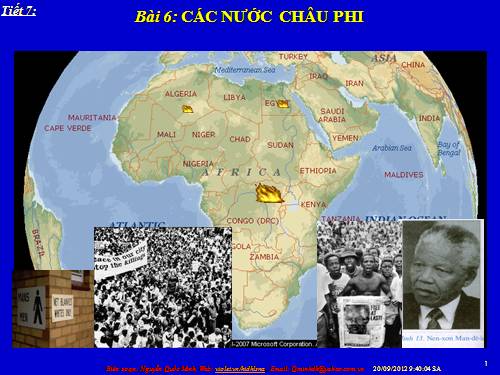 Bài 6. Các nước châu Phi